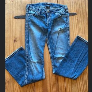 Distressed Silver jeans!